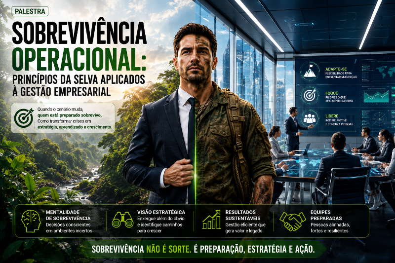 Palestra Sobrevivência Operacional: Princípios da Selva Aplicados à Gestão Empresarial — CWBOTAS Treinamentos